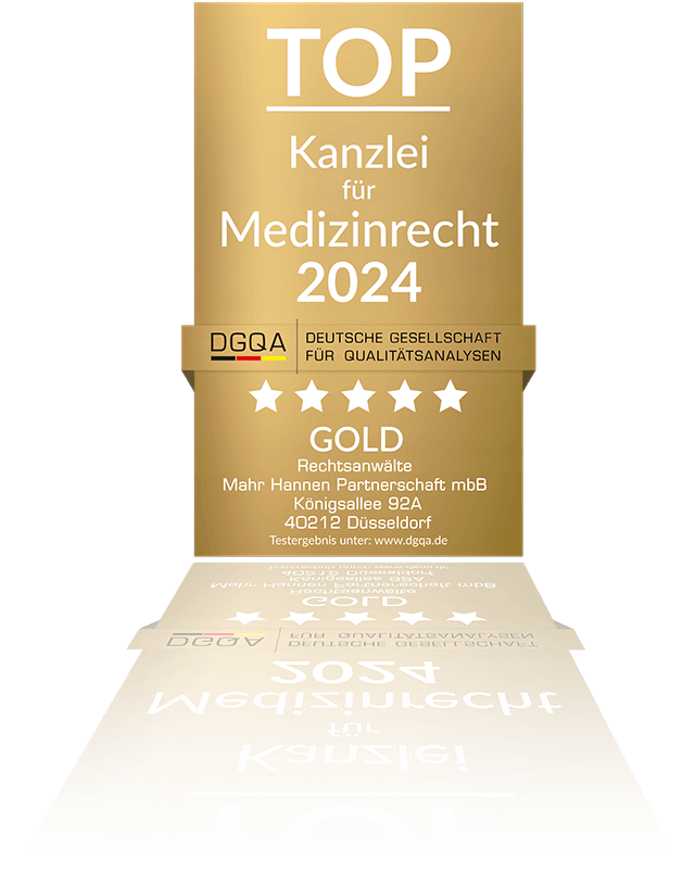 Auszeichnung "TOP Kanzlei im Medizinrecht"